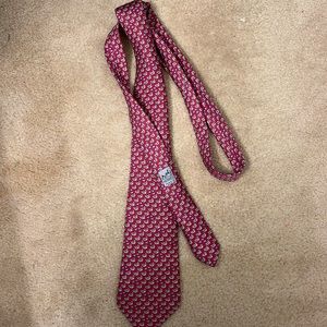 Hermes Duck and Baby Duck Silk Tie